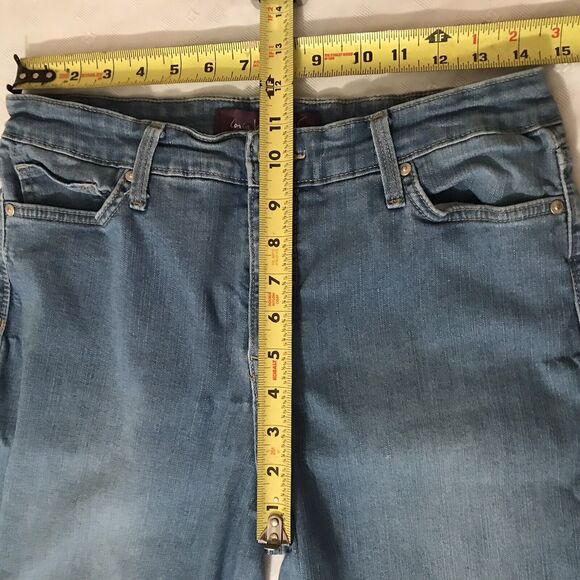 Gloria Vanderbilt Jeans Womens 10 Capri Rail Straight Stretch Faded Denim Blue - Picture 7 of 9